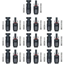 10 Paia / 20 Paia Di Connettori Maschio/femmina Per Cavi Solari Per Impianti Fotovoltaici, 10 Paia Senza Chiave