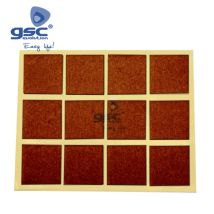 Gsc - Set 12 Adesivi Quadrati In Feltro 20x23mm Brown 003802772