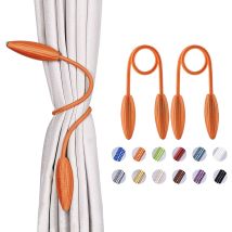 2er-set Diy-raffhalter Zum Drehen – Europäischer Stil – Zufälliges Muster – Für Fenster In Wohnung Und Büro – Verdunkelnd Und Transparent (orange)