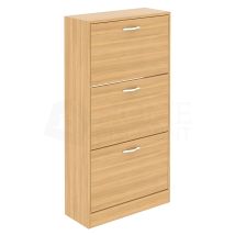 Home Discount - 3 Schubladen Schuhschrank Flur Aufbewahrung Schrank Stehschrank, Kiefer