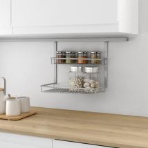Support épices CLASSIC – Acier argenté – Etagère à épice – Matières, Longueur, Hauteur, Largeur – MENAGE CONFORT
