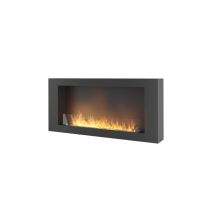 Biocamino Murall 120 da parete – Acciaio 1,5mm – Vetro temperato 4mm – Capacità 2L – Tempo combustione 3-4 ore
