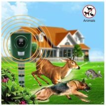 Dispositivo Ultrasuono Antigatto 2023, Impermeabile Per Giardini, Campi, Vivaisti, Con Pali Da Terra, Protegge Da Cani, Gatti E Uccelli