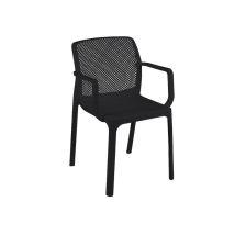 Vacchetti - Dalian Anthrazit Gartenstuhl Aus Polypropylen Mit Armlehnen 46,5 X 53,5 X 55 Cm