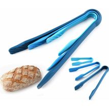 Cesieclefou - Pinzas De Cocina Profesionales Para Barbacoa, Utensilio De Cocina De Acero Inoxidable, Ideal Para Servir Con Silicona, Pinzas Para 