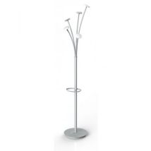 Perchero De Pie Con 5 Ganchos Grandes Y Soporte Para Paraguas 355x1870 Mm Blanco Alba Alpmfest Bc