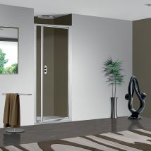 Box doccia Smeralda in acrilico 80x70 cm con profilo bianco – 185 cm – Materiale acrilico – Installazione ad angolo