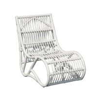 Chillvert - Sessel Aus Natur-rattan Parma 61x94x85 Cm Weiß Ohne Armlehnen