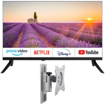 Pack Equinoxe Téléviseur 22" Smart Tv Android Camping-car + Support Tv