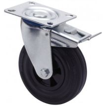 Rueda giratoria 125 mm de plástico y goma – Capacidad de carga 110 kg – Ideal para muebles y equipos pesados