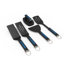 Set 5 Utensili per Piastre – 40941 – Kit Ultimate Plancha con spatole, raschietto e spazzola – Resistente fino a 260°C – Pit Boss