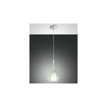 Lila Led-hängeleuchter Aus Metall Und Transparentem Grünem Borosilikatglas 3481-40-140 - Fabas Luce