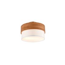 Trio Leuchten - Seasons Plafoniera Legno Naturale E Paralume Bianco D. 30cm 2 Luci Attacco E14