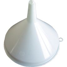 Embudo plástico 14 cm – Polipropileno – Apto para contacto con alimentos – Color blanco