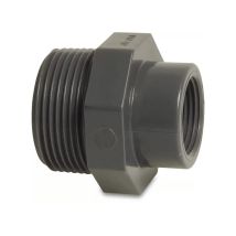 Reduzierstück, Pvc-u, 2 Zoll Ag X 1 1/4 Zoll Ig, 10 Bar, Grau - Profec