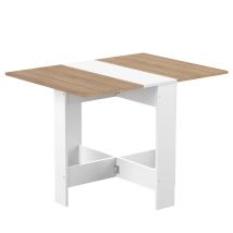 Symbiosis Papillon, Tavolo Pieghevole, Bianco E Rovere Naturale 103/67/28x76x73,4 Cm