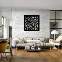 Typhoon - Panneau Ajouré En Pvc - Brise-soleil - Couleur : Noir - Dimension : 73x73 Cm