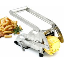 Tagliapatate, Tagliapatate Professionale Con 2 Lame, Tecnologia Antiscivolo, Tagliaverdure, Accessori Per Friggitrice (acciaio Inossidabile),