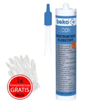Beko Gmbh - 10x Beko Allcon 10 Konstruktionskleber 310 Ml + 10 Paar Einweghandschuhe