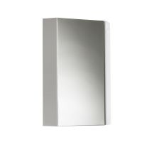 Milano Lurus White Wall Mounted Bathroom Mirrored Corner Cabinet - 650mm X 459mm