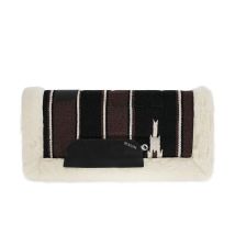 Sottosella Western Imbottito Tessuto Navajo Esterno E Fondo Pura Lana Con Bordo Lana E Rinforzo In Pelle - Marrone Nero Rn1-ltl