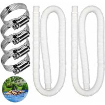 2 Mangueras De Repuesto Para Piscinas Elevadas, Manguera De Repuesto Para Piscina, Manguera De Repuesto Para Bomba De Filtro De Piscina (59 X 1,25 
