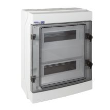 Aufputz-, Hermetisch Abgedichteter Modulverteiler 2 X 12-modul Ip65 Rh 36,24