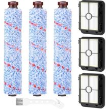 Accessoires Pour Aspirateur Bissell Crosswave 3 En 1 C3 Pro 3555n, 3 Brosses Multi-surfaces 1868 + 3 Filtres 1866 Pour Aspirateur Bissell Crosswave 