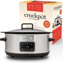 Crockpot Sizzle & Stew Digital Slow Cooker 3.5 L (3-4 Persone) Ciotola Rimovibile A Induzione Per La Cottura Di Carni E Verdure, Presa Ue A 2 Pin, 