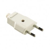 Clavija 10A - 250V blanca – Conector eléctrico nuevo – Duolec