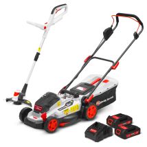 Akku-rasentrimmer Und Kantenschneider 20v Max + 2 Batterien - Elem Garden