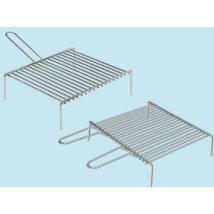 LED LEDS – Graticole in acciaio cromato con manico doppio 35x60 cm – Barbecue carbone