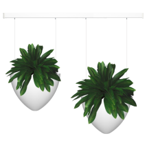 Arti Teq - Kit Complet Avec Cimaise Click Rail Pour Suspension Deux Cache-pots De Fleurs Botaniq - Artiteq