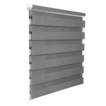 Doppelrollo Klemmfix Ohne Bohren Für Fenster In Holzlook Grau 90x150cm - Woltu