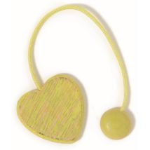 Calamita fermatenda cuore legno giallo – 6 x 6 cm – 20 cm – HOME COLLECTION