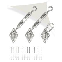 Juego De Fijación Para Toldo Triángulo - Sujeción Acero Inox - Anclaje Vela Tria