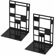 Set Fermalibri Ulisem Fermalibri In Metallo, Fermalibri Neri, Fermalibri Di Design, Vassoio Da Pavimento Antiscivolo Per Bambini, Ufficio, Scuola, 