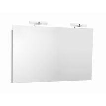 Aquarine – 826260 – Miroir simple de salle de bain 120 x 60 cm – Largeur, Forme, Hauteur, Mode de fixation, Diamètre du miroir, Matières, Rendu 