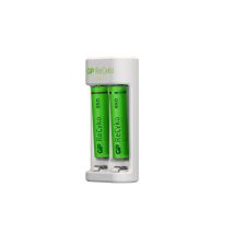 Gp Batteries - Cargador Usb De Batería Gp Recyko E211 + 2 Baterías Recargables 1.5v Mini Stylus 850mah