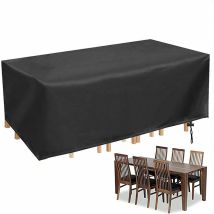 Rectangular Garden Table Cover Outdoor Garden Table Cover Waterproof, Anti-uv Garden Table And Chair Cover Oxford Heavy Duty - 242x 162 X 100cm, 