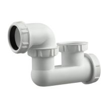 Sas - Sifone Da Bagno Girevole, Uscita Orizzontale 40 Mm, Tappo Di Ispezione, Nf En 274