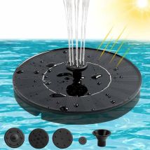 Moonstars - Fontaine Solaire Extérieur 1,4w, Fontaine À Eau Solaire Pour Bain D'Oiseau Avec 4 Styles D'Eau Par 4 Buses, Flottante Autoportante Pour 