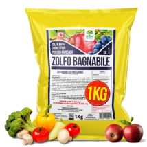 Zolfo Bagnabile In Polvere, Consentito In Agricoltura Biologica, Zolfo 80% Micronizzato Correttivo Per Uso Agricolo Per Orto Frutta Vite X 1 Kg
