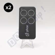 V2 Phox 4 Contrat 50 - Lot De 2 Télécommandes 4 Boutons Pour Portails Et Garages - Rolling Code - 433,92 Mhz - Compatible Wally / Mr2 - Compatible 