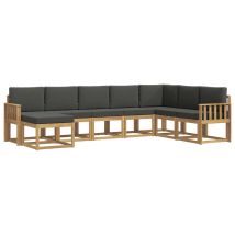 Outdoor Sofa Set With Cushion 8 Pcs White And Anthracite Vidaxl