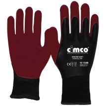 Cimco 141241 Winter Soft Dunkelrot/schwarz Vinyl Arbeitshandschuh Größe (handschuhe): 9, L En 388