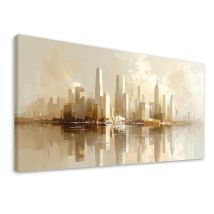 Impression Sur Toile, Architecture Urbaine Moderne Beige,120x60