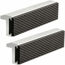 2 Pcs Mâchoires De Protection De L'Étau, Mâchoires De Rechange En Aluminium Avec Aimants Accessoires Pour Mâchoires Extra Souples Caoutchouc En 