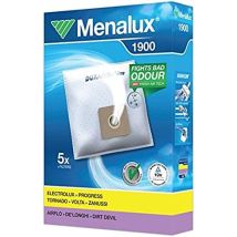 Menalux 1900 Staubsaugerbeutel – Duraflow Fresh – 5 Stück – Weiß
