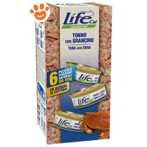 Life Cat Natural Multibox Tonno E Granchio - Confezione 6x50 Gr - Cibo Umido Gatti
